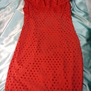 Coral off the shoulder dress NEW Sz 10